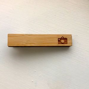 3/$30 Wood tie clip with Camera design/ handcrafted NEW
